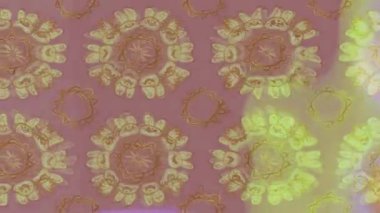 Renkli unsurlarla hareketli arka plan görüntüleri. Çiçekler. Eski model. Bayrak tarzı. Video kaydı. Şablon. Döngü. Kusursuz..