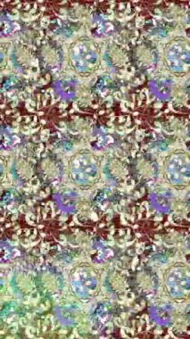 Renkli unsurlarla hareketli arka plan görüntüleri. Çiçekler. Eski model. Bayrak tarzı. Video kaydı. Şablon. Döngü. Kusursuz.. 