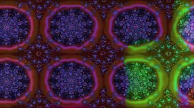 Renkli unsurlarla hareketli arka plan görüntüleri. Çiçekler. Eski model. Bayrak tarzı. Video kaydı. Şablon. Döngü. Kusursuz.. 