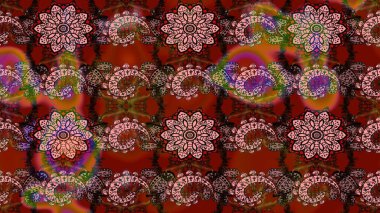 Çiçekler suluboya tarzında kırmızı ve kahverengi renklerde. Suluboya çizim kalıbı. Çiçek izi.