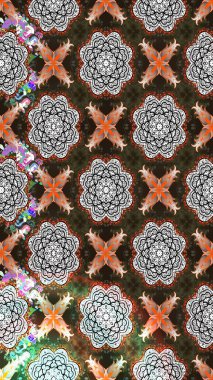 Çizim kalıbı. Raster illüstrasyonu. Organik motif arka planı. Ultraviyole kumaş deseni.