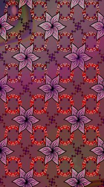 Kahverengi çiçekli eskiz deseni, suluboya çiçek deseni, sevimli çiçek, duvar kağıdı, kart veya kumaş için fayanslı. Raster - stok.