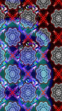 Çiçek desenli eskiz, darbeler, sıçramalar, yaz çiçekleri. Siyah ve mavi renkte çiçekler. Raster illüstrasyonu.