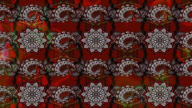 Şekil verilmiş çiçeklerle eskiz deseni. Çiçek deseni duvar kağıdı, desen dolguları ve web sayfası arka planı için kullanılabilir. Süslü zentangle çizim dokusu, soyut çiçeklerle süslenmiş..