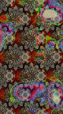 Suluboya çizim kalıbı. Çiçeğin suluboya çizimlerinin mükemmel deseni. Moda baskısı. Dekorasyon ve tasarım için güzel bir desen. Eski model. Raster illüstrasyonu.