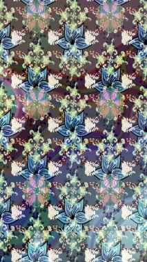 Tekstil, kumaş, kapaklar, duvar kağıtları, baskı, naylon, koleksiyon defteri, örgü, dekupaj için güzel bir eskiz. Küçük mavi çiçeklerle oldukça eski bir besin torbası deseni.