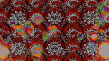 Düz Çiçek Elementleri Tasarımı. Güzel eskiz şekli. Yazdır. Güzel kumaş deseni. Renkli Yaz Temalı eskiz kalıbı. Raster çiçekli arka plan.