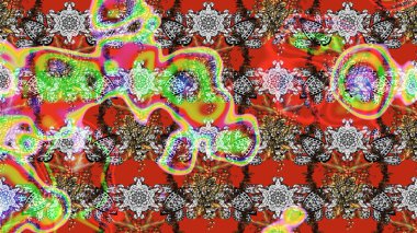 Motley illüstrasyonu. Moda baskıları için zarif bir şablon. Çiçekli bahar çiçekleri. Küçük çiçekte güzel bir desen. Küçük renkli çiçekler..