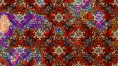 Küçük çiçekteki sevimli çiçek deseni. Raster illüstrasyonu. Çizim.