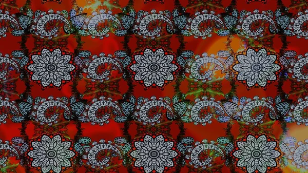 Modaya uygun kumaş deseni. Renkli Yaz Temalı eskiz kalıbı. Sevimli çiçek raster deseni. Düz Çiçek Elementleri Tasarımı.