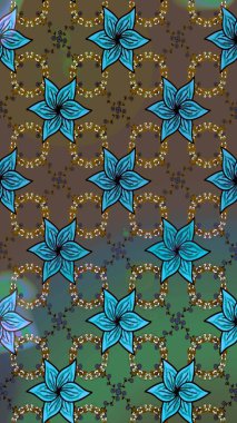 Eski usul. Kumaş, tekstil, duvar kağıdı baskısı için. Tomurcukları papatya çiçekleri olan sevimli bir çiçek deseni. Eskiz geçmişi. Raster illüstrasyonu. Miles Fleur, dandik süs.