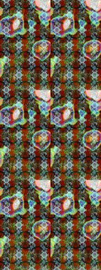 Suluboya çizim kalıbı. Çiçek izi. Çiçekler suluboya tarzında kahverengi ve yeşil renklerde.