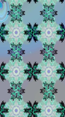 Bir sürü mavi ve nötr soyut çiçekli tropik eskiz deseni. Küçük çiçekteki sevimli çiçek deseni. Varicoloblue ve nötr raster çizimi.