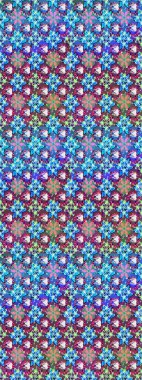 Renkli Bahar Teması eskiz kalıbı. Düz Çiçek Elementleri Tasarımı. Mavi ve mor renkli çiçekler. Sevimli çiçek raster deseni.