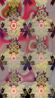 Küçük çiçekte güzel bir desen. Motley illüstrasyonu. Moda baskıları için zarif bir şablon. Çiçekli bahar çiçekleri. Küçük renkli çiçekler..