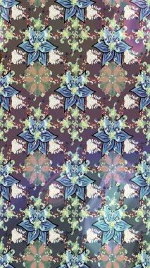 Tarafsız renklerde çiçekler. Raster illüstrasyonu. Küçük çiçekte sevimli çiçek deseni var..