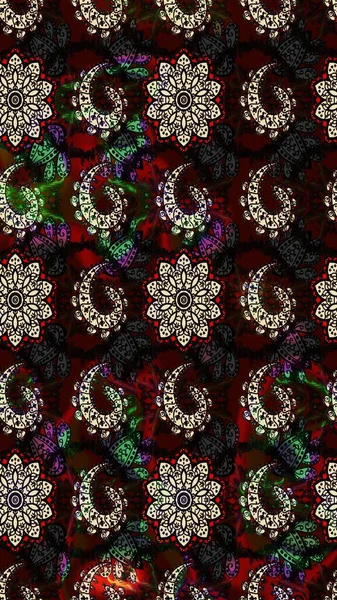 Siyah ve kahverengi renkte çiçekler. Raster illüstrasyonunda çiçek deseni çizimi.