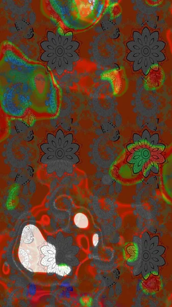 Çiçek kompozisyonu, el boyası, hassas şablon. Kahverengi ve gri renkte manzaralı çiçek deseni. Üst manzara, yumuşak stil. Sevgililer günü ve tebrik kartı konsepti için şık bir davet.