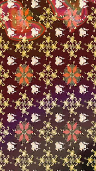 Modern stil dokusu. Çiçek desenli raster, kahverengi çizgi grafik deseni soyut raster arkaplan.