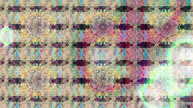 Şirin çiçekli eskiz deseni ve nötr renklerde yapraklar, suluboya çiçek deseni, duvar kağıdı, kart veya kumaş için fayanslı. Raster illüstrasyonu.