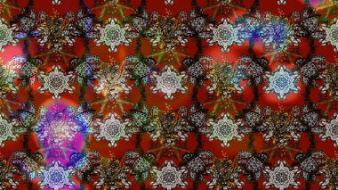 Renkli Bahar Teması eskiz kalıbı. Düz Çiçek Elementleri Tasarımı. Raster..