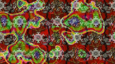 Raster suluboya çiçek deseni, narin çiçekler, kahverengi ve kırmızı çiçekler, tebrik kartı şablonu. Güzel kumaş deseni.