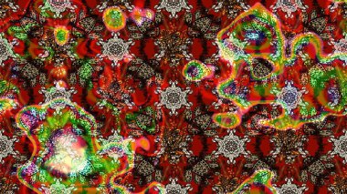 Küçük çiçekli basit bir çiçek çizimi. Raster illüstrasyonu. Kırmızı ve kahverengi renkte sevimli çiçekler. Moda baskısı, albüm, ambalaj kağıdı, duvar kağıdı için zarif dekoratif süslemeler..