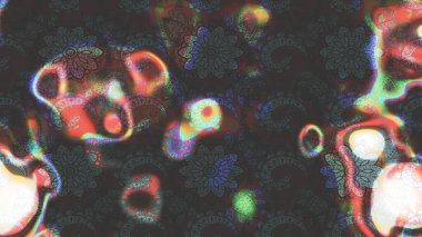 Kahverengi ve gri renkli çiçekler. Düz Çiçek Elementleri Tasarımı. Raster illüstrasyonu. Renkli Bahar Teması eskiz kalıbı. Çiçekli çiçek deseni, suluboya..