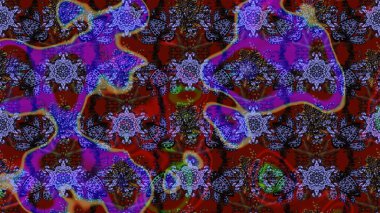 Çiçekli çiçek deseni, suluboya. Küçük çiçekte güzel bir çiçek deseni var. Raster deseni.