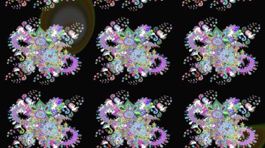 Modern stil dokusu. Çiçek desenli raster, siyah ve nötr çizgi grafik deseni soyut raster arkaplan.