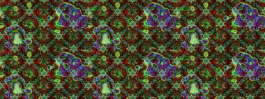 Kahverengi ve yeşil renkli çiçekler. Renkli Bahar Teması eskiz kalıbı. Çiçekli çiçek deseni, suluboya. Raster illüstrasyonu. Düz Çiçek Elementleri Tasarımı.