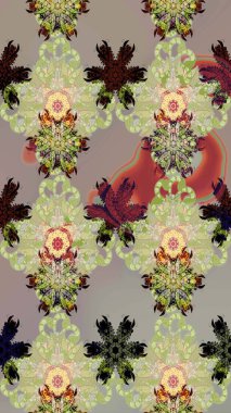 Nazik, sevimli çiçek arkaplanı. Çiçekli karalama şeklinde Raster çiçek deseni. Tarafsız renklerde çiçekler.