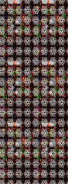 Güzel kumaş deseni. Raster suluboya deseni, narin çiçekler, siyah ve kahverengi çiçekler, tebrik kartı şablonu..