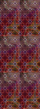 Düğün davetiyeleri için çiçek deseni, tebrik kartları, hatıra defteri, baskı, hediye paketi, imalat. Düzenlenebilir. Kahverengi, mor çiçekli suluboya şekilli zarif çizim deseni, tasarım elementleri..