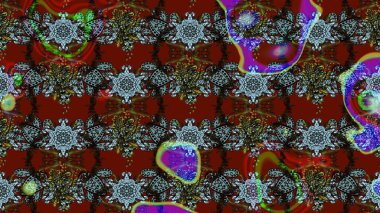 Renkli Bahar Teması eskiz kalıbı. Düz Çiçek Elementleri Tasarımı. Parlak arkaplan eskiz desenli çiçekli fantezi tasarımı.