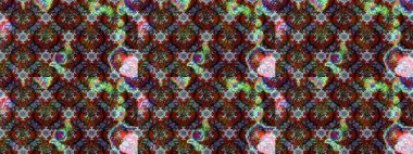 Raster illüstrasyonu. Şirin çiçekli eskiz deseni ve kahverengi ve gri renkli yapraklar, suluboya çiçek deseni, duvar kağıdı, kart veya kumaş için fayanslı.