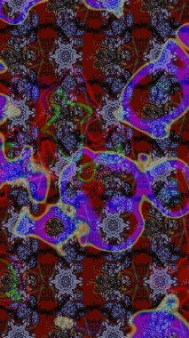 Raster illüstrasyonu. Kahverengi ve mor renkli çiçekler. Düz Çiçek Elementleri Tasarımı. Renkli Bahar Teması eskiz kalıbı. Çiçekli çiçek deseni, suluboya..