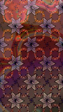 Çiçekler suluboya eskiz deseni. Raster Stili kumaş deseni.