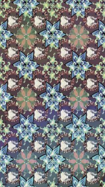 Arkaplan dokusu, duvar kağıdı, çiçek temalı gri renkler. Soyut etnik raster çizim kalıbı. Kabile sanatı boho baskısı, klasik çiçek arkaplanı.