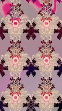 Ultraviyole kumaş deseni. Organik motif arka planı. Raster illüstrasyonu. Çizim deseni.