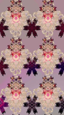 Raster deseni. Soyut çiçek çizim kalıbı arka planı. Tarafsız renklerde. Raster illüstrasyonu. Küçük çiçekte sevimli çiçek deseni var..