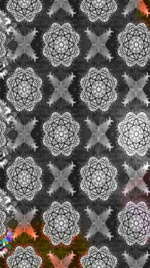 Raster illüstrasyonu. Robot resim. Küçük çiçekte sevimli çiçek deseni var..