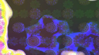 Üzerinde gelincikler ve vadi zambakları olan renkli çiçek desenli nakış deseni. Tekstil tasarımı için yeşil renkli geleneksel halk çiçekleri buketi.