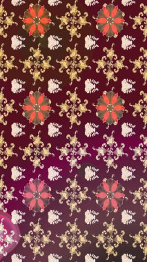 Vadinin çiçekleri kahverengi renklerde. Raster çiçek desenleri çiziyor..