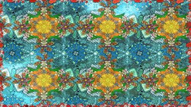 Raster - stok. Suluboya, elle çizilmiş. Vadinin mavi renkli çiçekleri. Taslak arkaplan deseni.