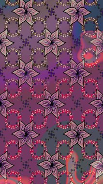 Etnik Mandala havlusu. Sınır Kızılderili çiçekli paisley patten. Raster Henna tarzı. Taslak süsleme izi. Tebrik kartı arkaplanı, boyama kitabı, arkaplan, tekstil için kullanılabilir.