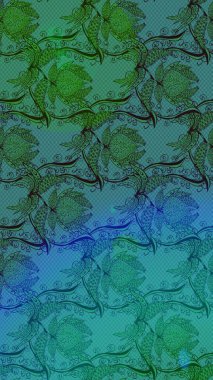 Raster. Renkli Bahar Teması eskiz kalıbı. Düz Çiçek Elementleri Tasarımı.