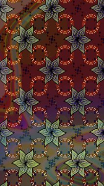 Anti-stres için soyut örnek sayfası. Raster illüstrasyonu. Kahverengi renklerde.