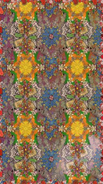 Raster Güzel kumaş deseni. Çiçek arkaplan ile soyut zarafet çizim deseni.