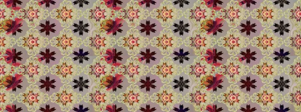 Bej renkli etnik çiçekli zarif eskiz deseni. Raster Çiçek İllüstrasyonu güzel tekstil..